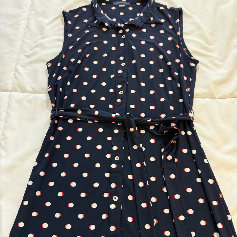 Women’s Tommy Hilfiger Navy Polka Dot Midi Dress